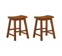 Lexicon Victoria Saddle - Sgabelli da pranzo in legno (set di 2), 44,5 cm SH, rovere
