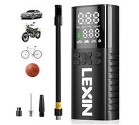 LEXIN 4000mAh Compressore Aria Portatile Auto P4, 150PSI Gonfiatore Elettrico, 4 Modalità Mini Electric Compressor Air con Schermo LCD & Luce LED, Pompa Elettrica per Auto/Moto/Monopattino/Palloni