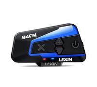 LEXIN B4FM Interfono Moto Casco, Auricolare Bluetooth Casco Moto, Sistema Comunicazione Riduzione del Rumore, Fino a 10 Motociclisti, Condivisione della Musica, FM Radio, IP67, Universale