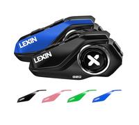 LEXIN Interfono Moto Bluetooth, G2 2X Auricolare Casco Moto Coppia, 1000M Sistema di Comunicazione Casco 2 a 6 Motociclisti, FM，Universale Motoslitta & ATV