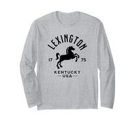 Lexington Kentucky USA Equestre Cavallo Silhouette Design Maglia a Manica