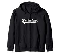 Lexington Kentucky Vintage Cursive Nome della città degli Stati Uniti Retro Sports Felpa con Cappuccio