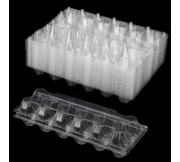LEXININ 50 cartoni di plastica dell'uovo di conteggio di PCS 12, scatola di uova alla rinfusa trasparente per l'azienda agricola del mercato del pollo