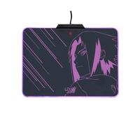 Lexip x Tsume Naruto Shippuden - Tappetino per mouse con retroilluminazione a LED, rigido con struttura in metallo, superficie micro strutturata a basso attrito, base antiscivolo (Sasuke)