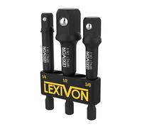 LEXIVON Set di Adattatori a Bussola | Attacco in 3-Prezzi da 1/4", 3/8", 7.5 cm