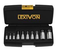 LEXIVON Set di Chiavi a Bussola con Punta XZN Triple Square, Lega di Acciaio S2