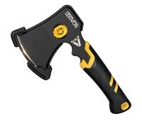 LEXIVON V-ONE Survival Hatchet, 9.5" Full Tang Lightweight Axe | 6mm Stainless Steel Electro-Black Finish Blade, Ergonomic Bi-Material Grip Handle | Protective Slim Sheath Included (LX-VONE-PP)
