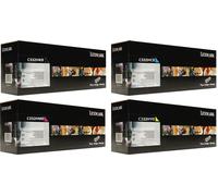Lexmark 4x Original Toner Spar Set Nero/Ciano/Magenta/Giallo Per C3220