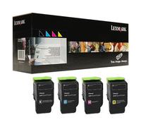 Lexmark 4X Toner Originali 78C20K0 78C20C0 78C20M0 78C20Y0 CS421 CS521 CS622 Set