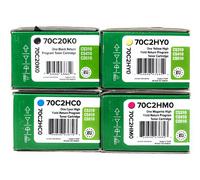 LEXMARK 702 4 TONER ORIGINALI NERO CIANO MAGENTA GIALLO CS310n/CS410dn/CS510de