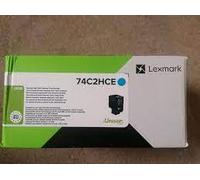 Lexmark 74C2HCE cartuccia toner 1 pz Originale Ciano