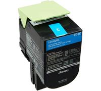Lexmark 802c Return Program Toner Cartridge - Cyan 80C20C0 Cyan Normal
