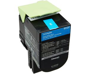 Lexmark 802c Return Program Toner Cartridge - Cyan 80C20C0 Cyan Normal