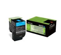 Lexmark 80C2XCE ciano (cyan) toner originale
