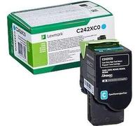 Lexmark C242XC0 cartuccia toner 1 pz Originale Ciano (C242XCO CYAN EHY RETN CART) NEW
