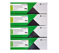 Lexmark Toner originale C332H0 ad alta capacità composto da: C332HK0, C332HC0, C332HM0, C332HY0 nero, ciano, magenta, giallo, compatibile con: C3326, C3326dw, MC3326adwe, MC3326i