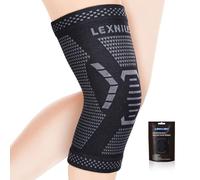 Lexniush Ginocchiera Sport per Uomo e Donna, Ginocchiera di Compressione per Ligamenti, Artrosi, Slacciamento del Menisco, ACL/MCL, Sollievo dal Dolore al Ginocchio, Corsa, Attelle Ginocchio Nero