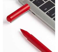 Lexon C-Pen - Penna a sfera con inchiostro nero, memoria flash USB-C da 32 GB, in acciaio inox per clip, corpo principale in ABS (Rosso)