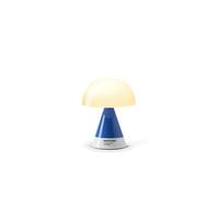 Lexon Collaboration Mina M - Lampada da comodino portatile per camere da letto, bambini e asilo nido, 9 LED, ricaricabile, con luce 24 ore e dimmer (blu classico)