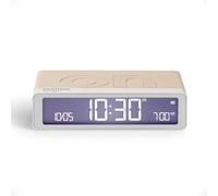 Lexon Flip Classic sveglia Mattina Luminosa reversibile con Faces on Off e Funzione Snooze, Display LCD e Luce Touch, Ricaricabile da USB-C - Sand Dollar