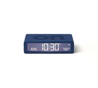 Lexon Flip Classic sveglia Mattina Luminosa reversibile con Faces on Off e Funzione Snooze, Display LCD e Luce Touch, Ricaricabile da USB-C - Blu