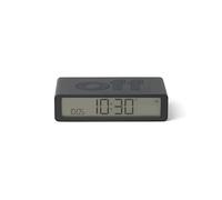 Lexon Flip Classic sveglia Mattina Luminosa reversibile con Faces on Off e Funzione SNOOZE, Display LCD e Luce Touch Ricaricabile da USB-C - Grigio Scuro