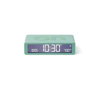 Lexon Flip Classic sveglia Mattina Luminosa reversibile con Faces on Off e Funzione Snooze, Display LCD e Luce Touch, Ricaricabile da USB-C - Verde