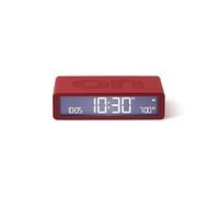 Lexon Flip Classic sveglia Mattina Luminosa reversibile con Faces on Off e Funzione Snooze, Display LCD e Luce Touch, Ricaricabile da USB-C - Rosso