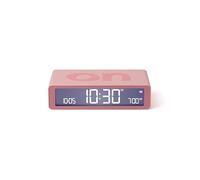 Lexon Flip Classic sveglia Mattina Luminosa reversibile con Faces on Off e Funzione Snooze, Display LCD e Luce Touch, Ricaricabile da USB-C - Rosa