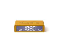 Lexon Flip Classic sveglia Mattina Luminosa reversibile con Faces on Off e Funzione Snooze, Display LCD e Luce Touch, Ricaricabile da USB-C - Giallo