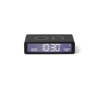 Lexon Flip Classic sveglia Mattina Luminosa reversibile con Faces on Off e Funzione Snooze, Display LCD e Luce Touch, Ricaricabile da USB-C - Nero