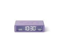 Lexon Flip Classic - Sveglia Mattina Luminosa, Reversibile con Faces on Off e Funzione Snooze, Display LCD e Luce Touch, Ricaricabile da USB-C - Viola