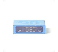 Lexon Flip Mini Sveglia Digitale da Viaggio, Orologio LED On/Off con Luminosità Regolabile, Ricaricabile e Tattile, Ideale come Sveglia da Comodino - Blu chiaro
