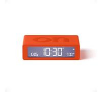 Lexon Flip Mini Sveglia Digitale da Viaggio, Orologio LED On/Off con Luminosità Regolabile, Ricaricabile e Tattile, Ideale come Sveglia da Comodino - Arancione