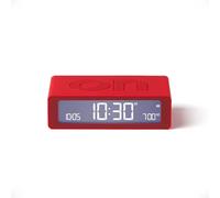 Lexon Flip Mini Sveglia Digitale da Viaggio, Orologio LED On/Off con Luminosità Regolabile, Ricaricabile e Tattile, Ideale come Sveglia da Comodino - Rosso