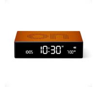 Lexon Flip Premium - Sveglia reversibile e ricaricabile, con display LCD VA/Off, Snooze, controllo touch, in alluminio, colore: Arancione