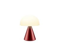 Lexon Mina - Lampada a LED portatile, 24 ore di durata della batteria, 9 colori ambientali con interruttore di pressione, impermeabilità IPX4, ricarica QI o USB-C (Rosso Scuro)