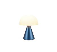 Lexon Mina - Lampada a LED portatile, 24 ore di durata della batteria, 9 colori ambientali con interruttore di pressione, impermeabilità IPX4, ricarica QI o USB-C (Blu)