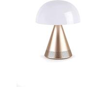 Lexon Mina LED Audio Lampada Portatile Grande Luce Bianca Fredda o Calda Altezza 17 Cm (SOFT GOLD)
