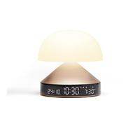 Lexon MINA Sunrise Risveglio mattina luminosa, simulatore di alba e crepuscolo, 5 suoni naturali, lampada da comodino LED luce notturna e terapia della luce - Oro