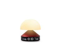 Lexon MINA Sunrise Risveglio mattina luminosa, simulatore di alba e crepuscolo, 5 suoni naturali, lampada da comodino LED luce notturna e terapia della luce - Rosso Scuro