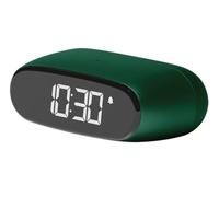 Lexon MINUT Mini Sveglia compatta con display VA LCD Pure Black, controllo touch, funzione Snooze e retroilluminazione, batteria ricaricabile, finitura alluminio - verde scuro