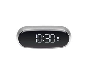 LEXON Piccola sveglia digitale per camera da letto MINUT, orologio da comodino ricaricabile con sensore touch, volume e luminosità regolabili e display LCD opzione di scarsa illuminazione, finitura in
