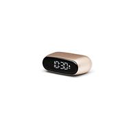 Lexon Sveglia compatta schermo LCD nero, controllo touch, funzione snooze, batteria ricaricabile – oro