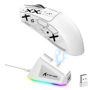 LexonElec ATTACK SHARK X11 Mouse da Gioco Wireless con Dock di Ricarica Magnetico RGB, Sensore PixArt PAW3311, Leggero 59g Mouse da Gioco Tri-Mode, Cablate/2.4G/BT, 22K DPI (bianca-B)