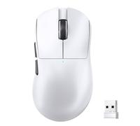 LexonElec MAGIC-REFINER X2 Mouse per Computer Wireless SUPERLIGHT, Sensore Ottico da Gioco Pixart 3311, 24000 DPI, Polling Rate 1000Hz, 2.4G/BT/USB Cablata, Ergonomico per Laptop/PC/Mac - Bianco