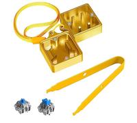 LexonElec Switch Opener Kit con Switch Puller Tastiera in Lega di Alluminio Switch Opener per Cherry MX Gateron Kailh Box Outemu Akko e Panda Switch per Tastiera Meccanica Magnete Metallo - Oro