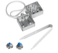 LexonElec Switch Opener Kit con Switch Puller Tastiera in Lega di Alluminio Switch Opener per Cherry MX Gateron Kailh Box Outemu Akko e Panda Switch per Tastiera Meccanica Magnete Metallo - Argento