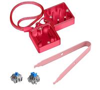 LexonElec Switch Opener Kit con Switch Puller Tastiera in Lega di Alluminio Switch Opener per Cherry MX Gateron Kailh Box Outemu Akko e Panda Switch per Tastiera Meccanica Magnete Metallo - Rosso