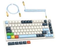 LexonElec x ATTACK SHARK K85 Tastiera Meccanica Rapid Trigger, Switch Magnetic, Cloud Driver, Backlit RGB LIGHTSYNC, 75% Gioco Tastiera QWERTY TKL Gasket con Manopola & Cavo USB C Spiraleper - Blu